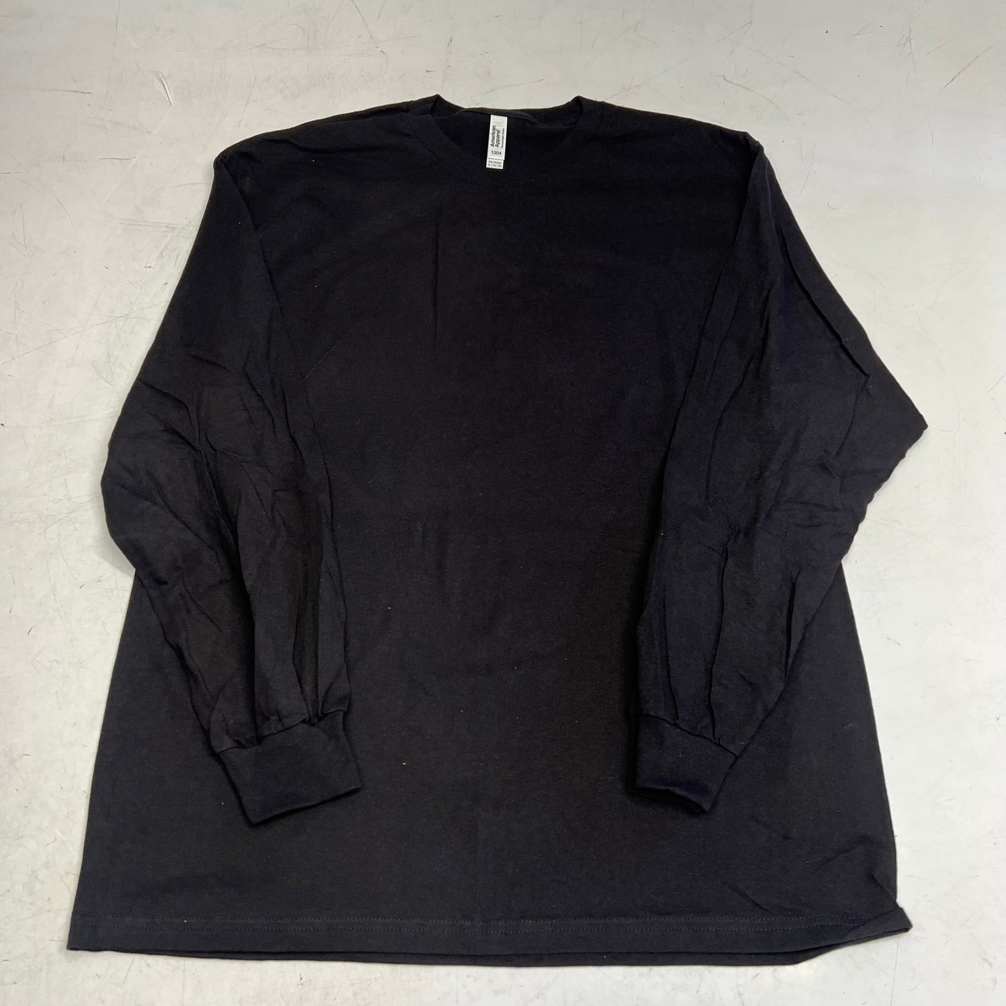 ZA@ AMERICAN APPAREL (12 PACK) Heavyweight Cotton Long Sleeve Tee Unisex Sz XL Black 1304