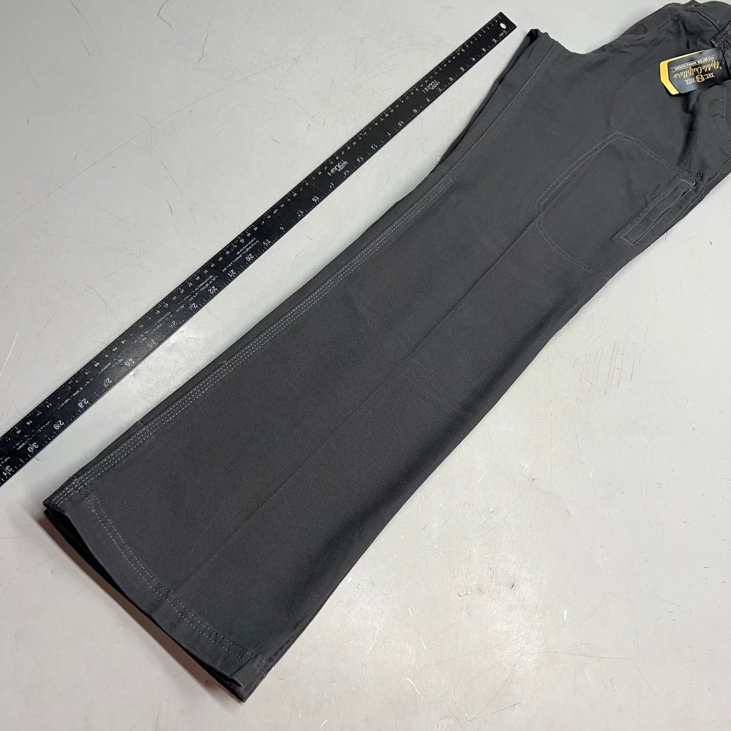 NOBLE OUTFITTERS Tug-Free Stretch Canvas Utility Pant Women's Sz 4 Asphalt 24036