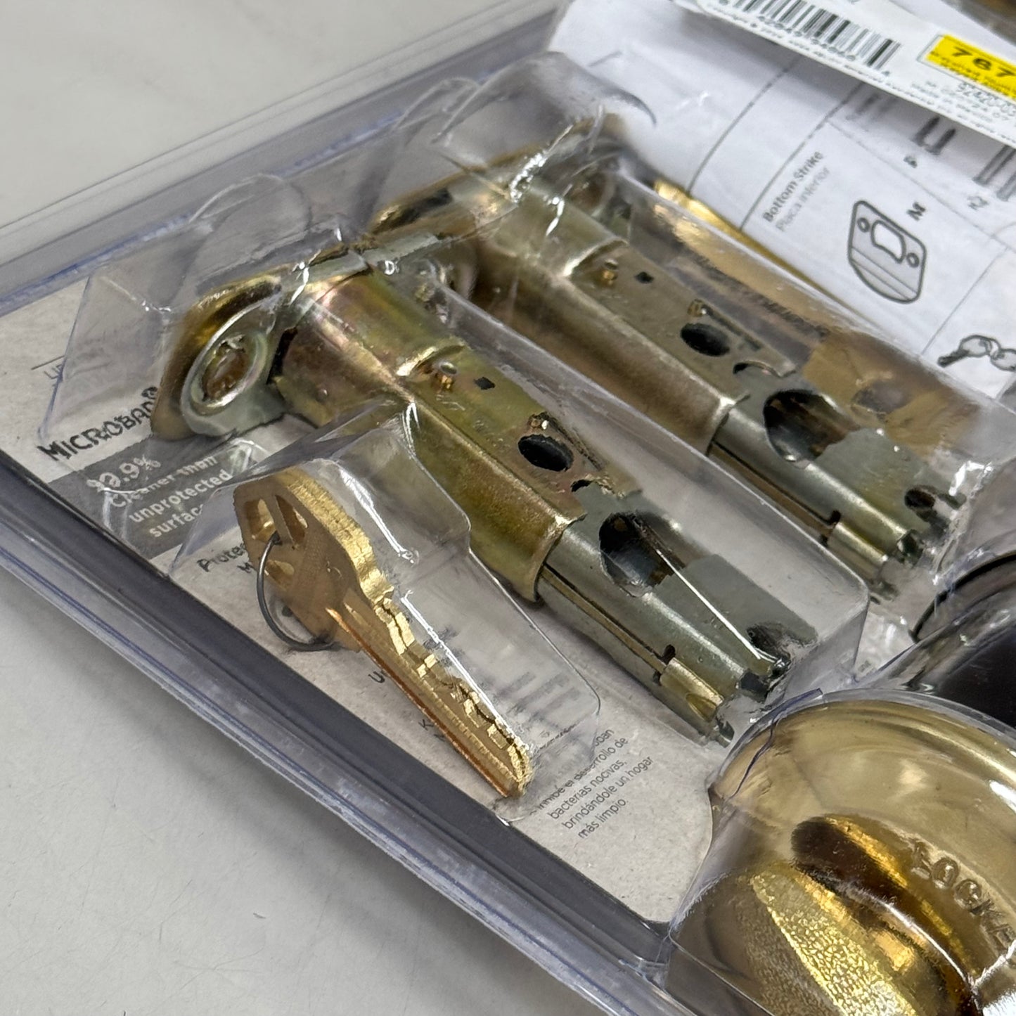 KWIKSET Tylo 400 Knobs & 660 Single Cylinder Deadbolts Polished Brass 92420-031