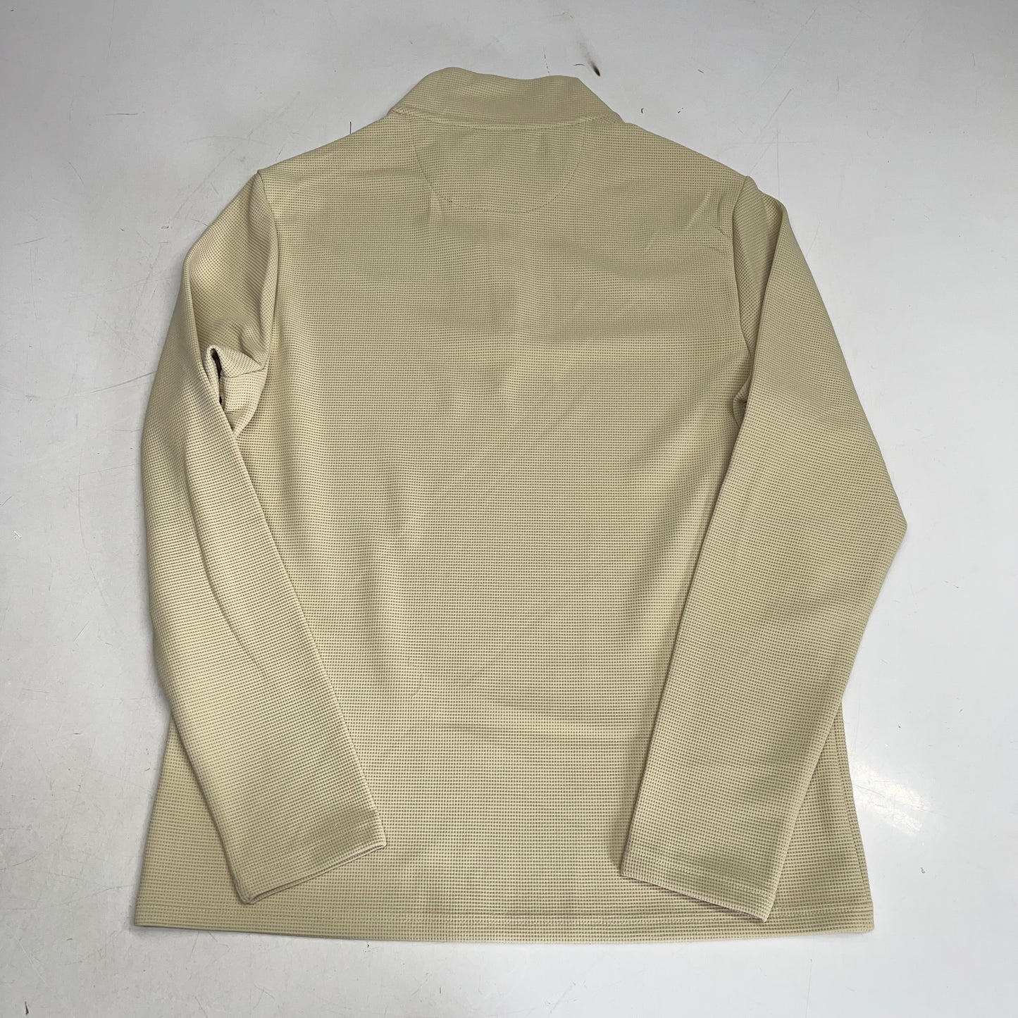 THOMAS STERLING Half Zip Up Waffle Knit Jacket Men's Sz M Khaki 110034747