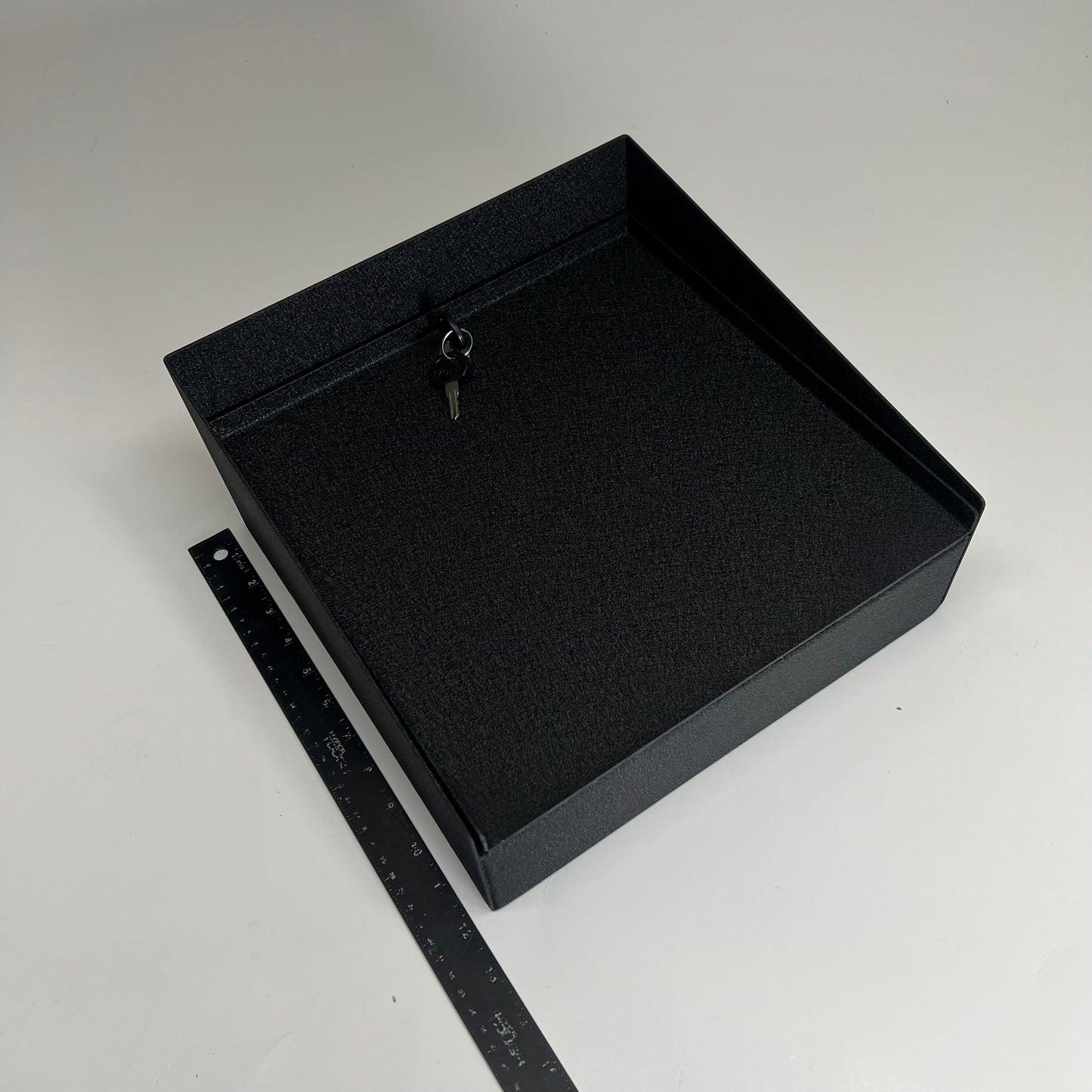 PEDESTAL PRO Square Carbon Steel Housing For Low Voltage 12" Black MC-CS-12-E