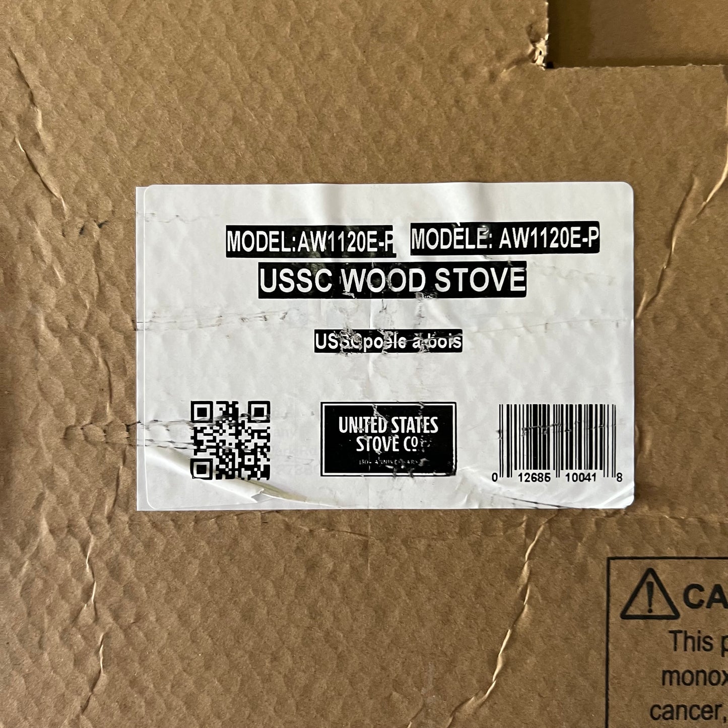 ASHLEY HEARTH Firewood Indoor Stove 68,000 BTUs 1,200sq Ft Black AW1120E-P