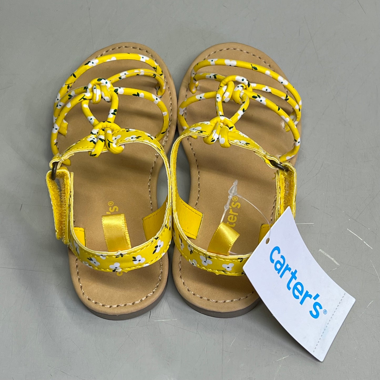 CARTER'S Earla Knot Toddler Sandal Shoe Girl's Sz 8 Yellow CS21V02B