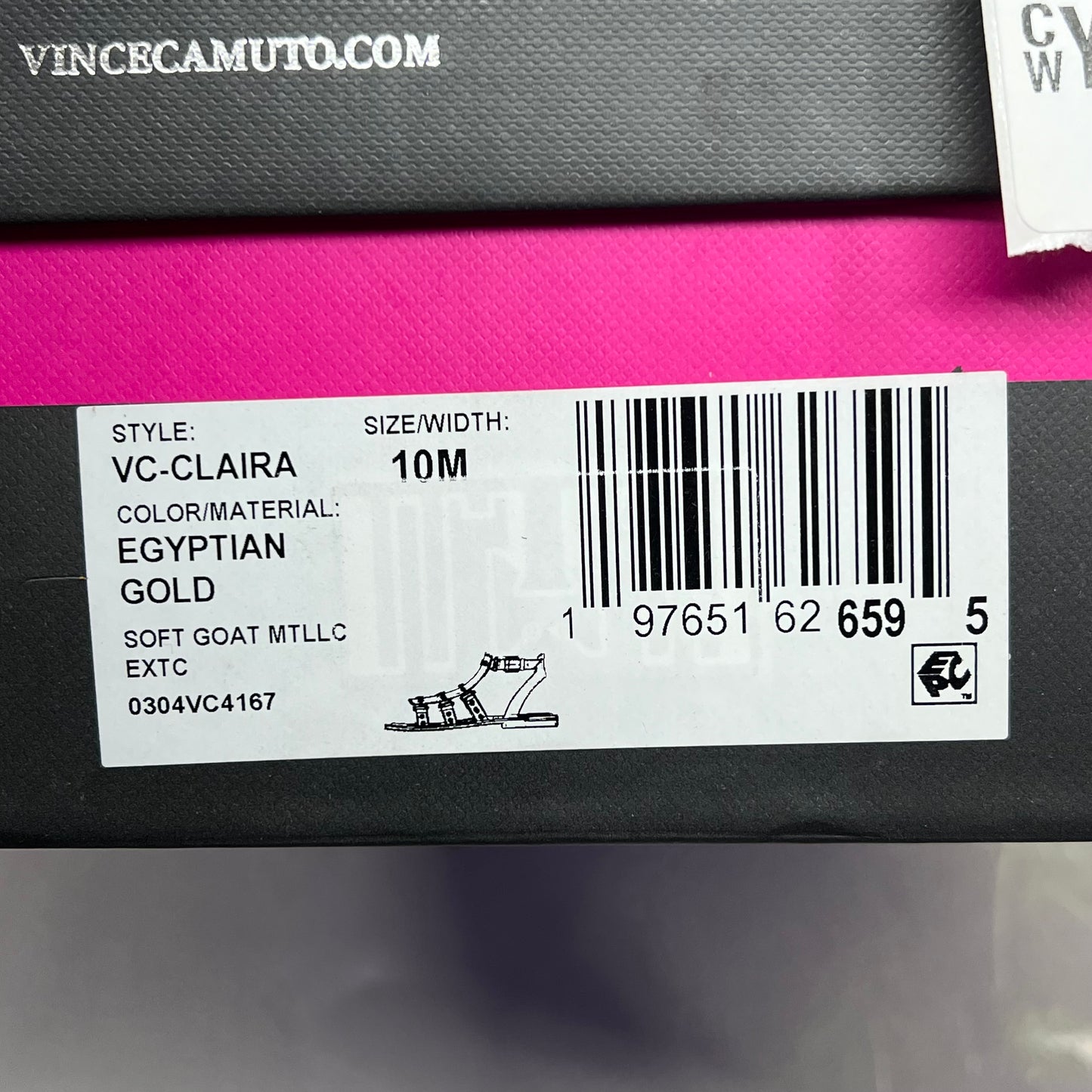 VINCE CAMUTO Leather Studded Gladiator Sandals Women's Sz 10M Egyptian Gold