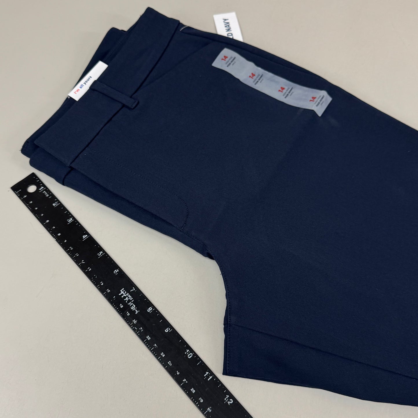 OLD NAVY High Waisted Pixie Skinny Ankle Pants Women's Sz 14 In The Navy 3139011958