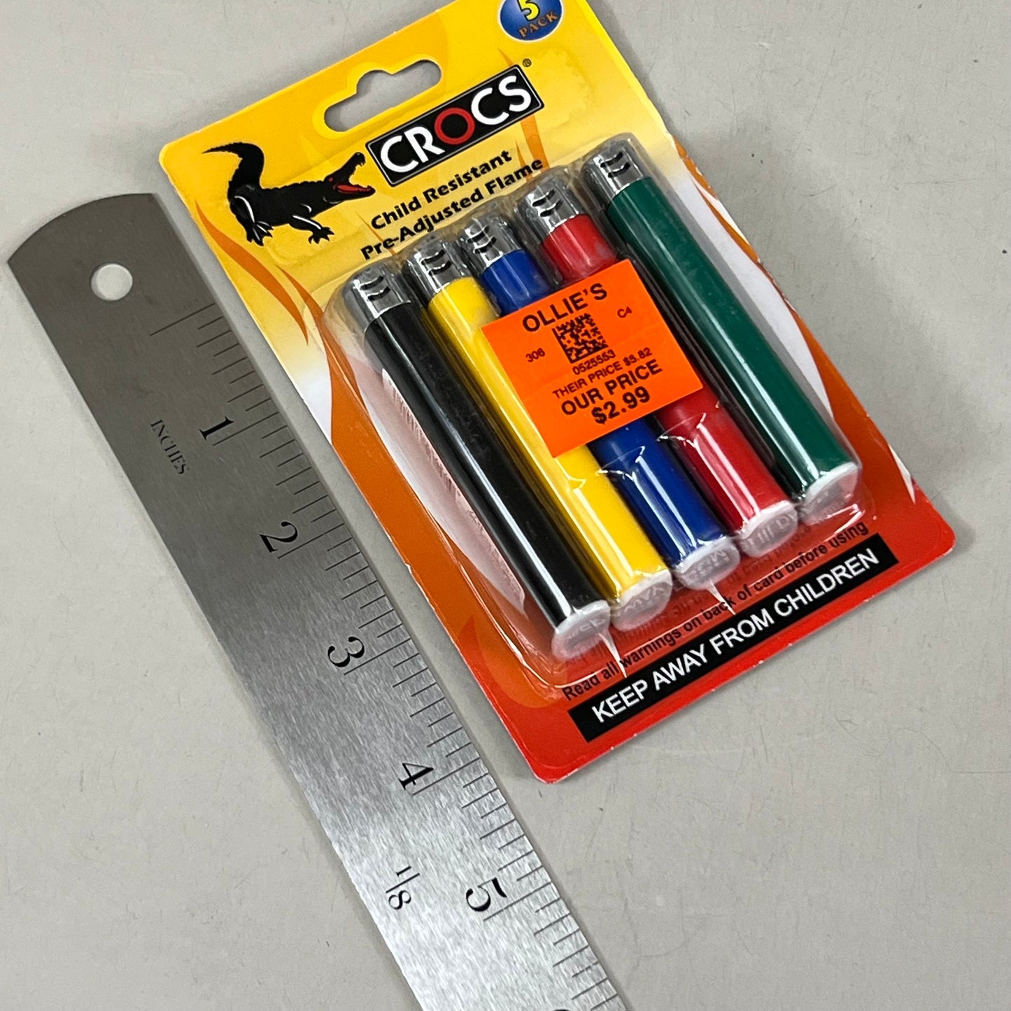 CROCS (4 Pack) 5 Pack Of Lighter's Multi Colored