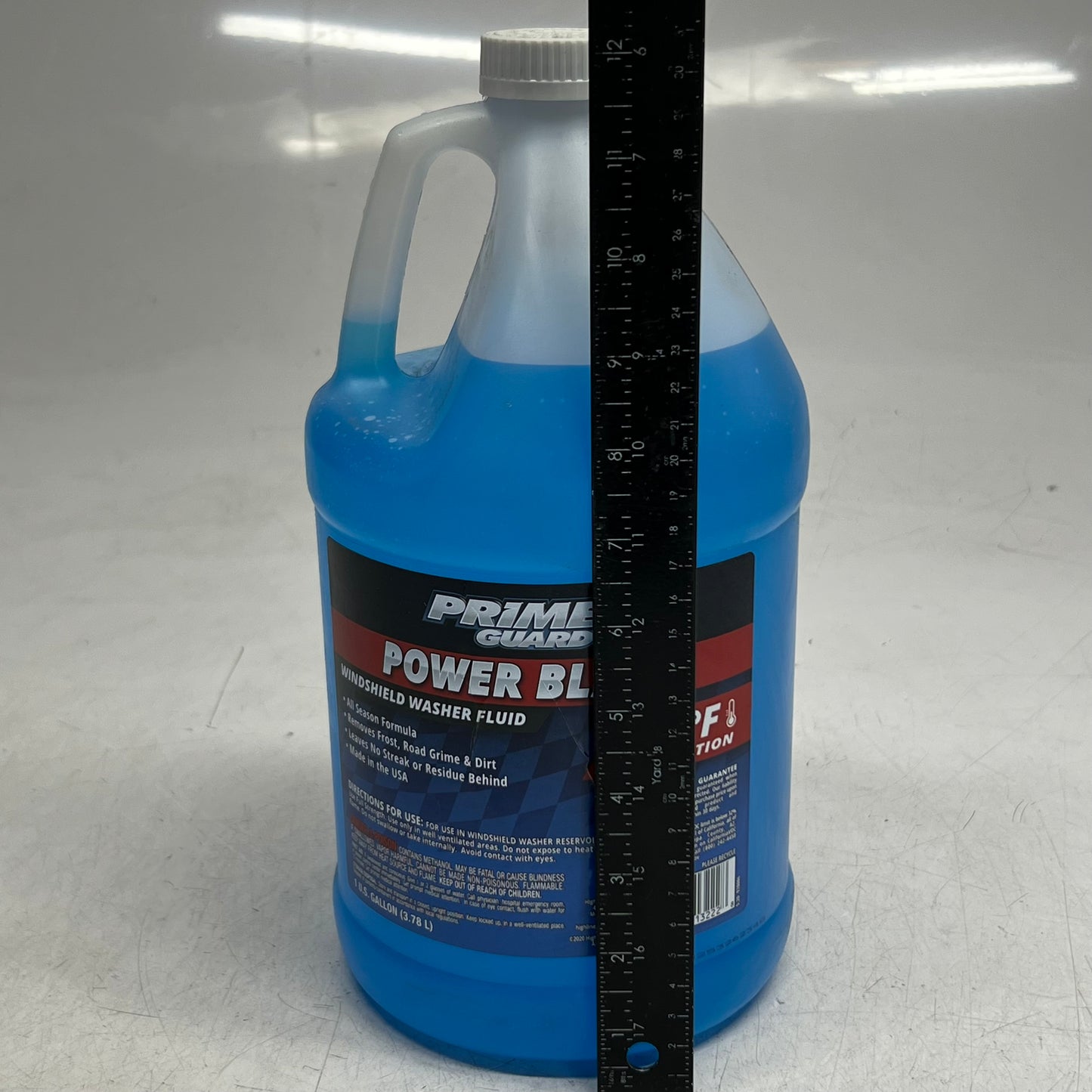PRIME GUARD Windshield Washer Fluid, Freezing Point -20 °f 1 Gal. Blue 92006