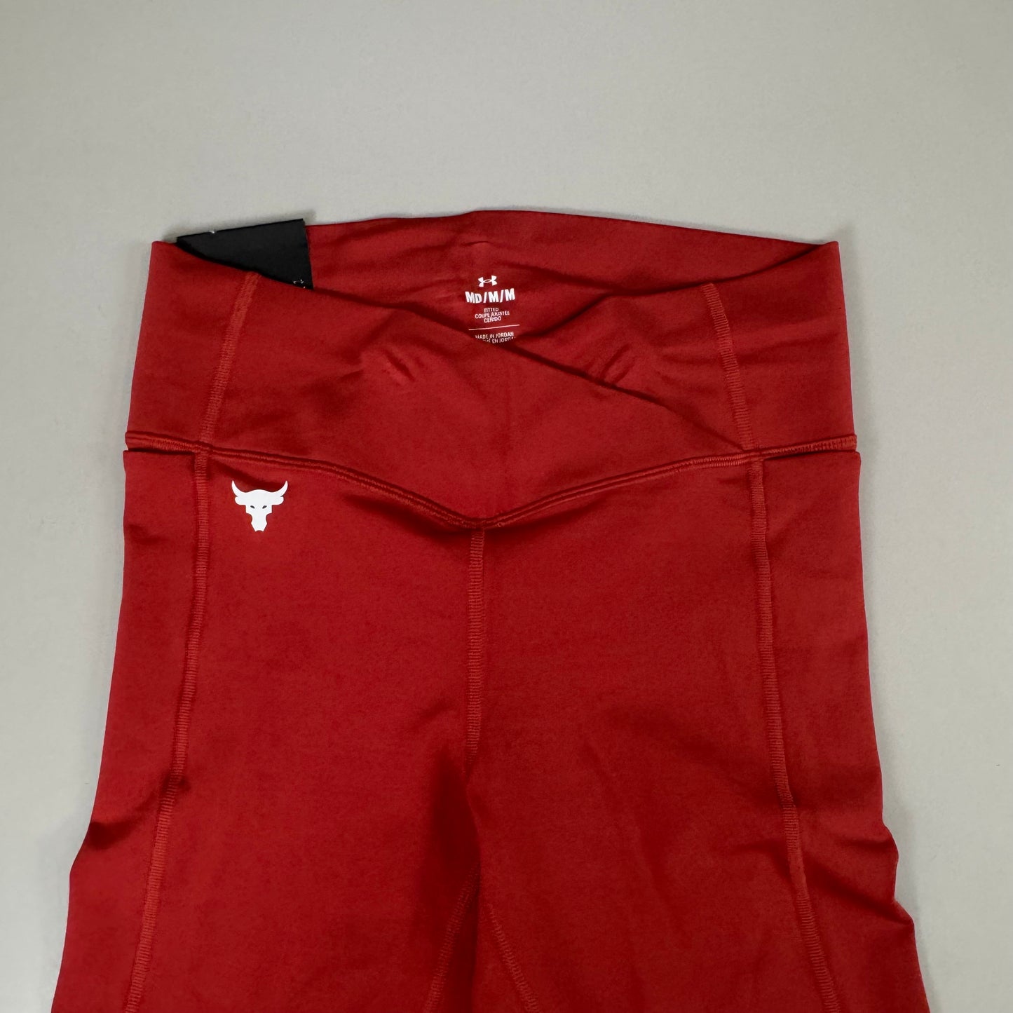 UNDER ARMOUR Women's Project Rock Crossover Ankle Leggings Sz M Heritage Red