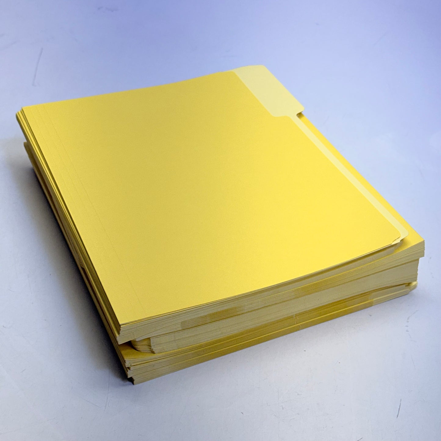 STAPLES (2 PACK, 100 Count Ea) 3 - Tab File Folders Letter Size Yellow ST224535