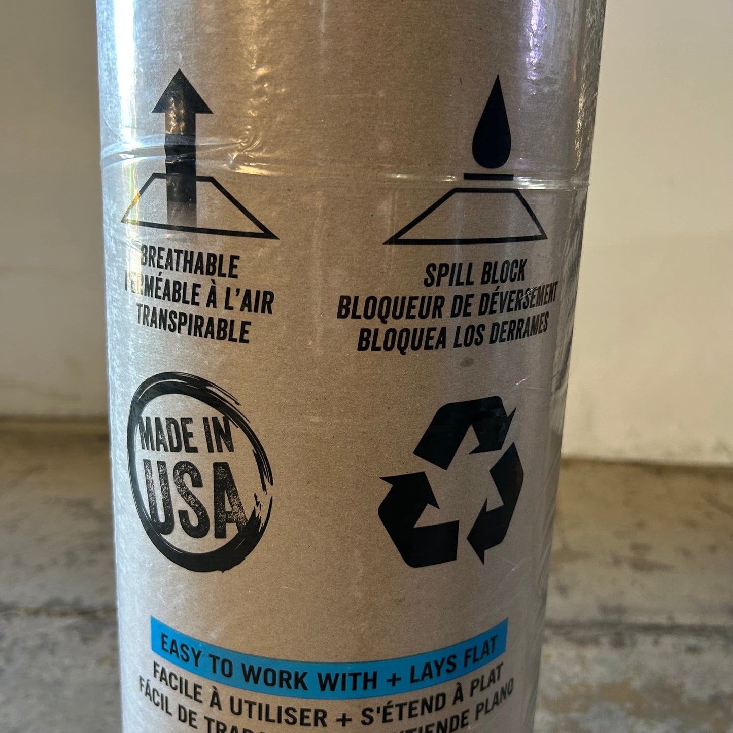 ZA@TRIMACO X-Board Lightweight Surface Protector  35"x100' As-is (Damaged Around Edges-See Images) Brown 12370/9 (Copy)