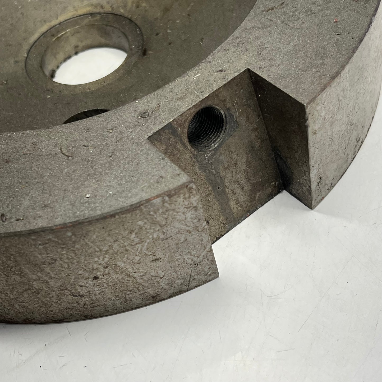 ZA@ Round Working Fixture Plate for Cutting Tools CNC Machining 12" Dia Grey (Used)