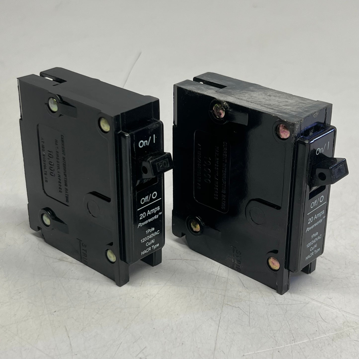 POWERWORKS (2 PACK) Circuit Breaker Type Tb/ 1-pole/ 20 Amp 120/240 Vac 10.000 AIC 606701