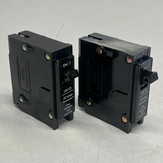 POWERWORKS (2 PACK) Circuit Breaker Type Tb/ 1-pole/ 20 Amp 120/240 Vac 10.000 AIC 606701