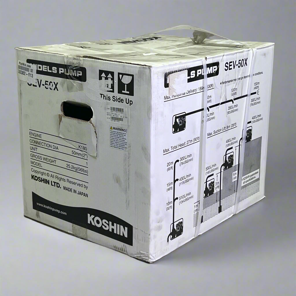 KOSHIN K180-3 Water Pump Sz 18" L x 15" W x 15" H, Grey & Black SEV-50X