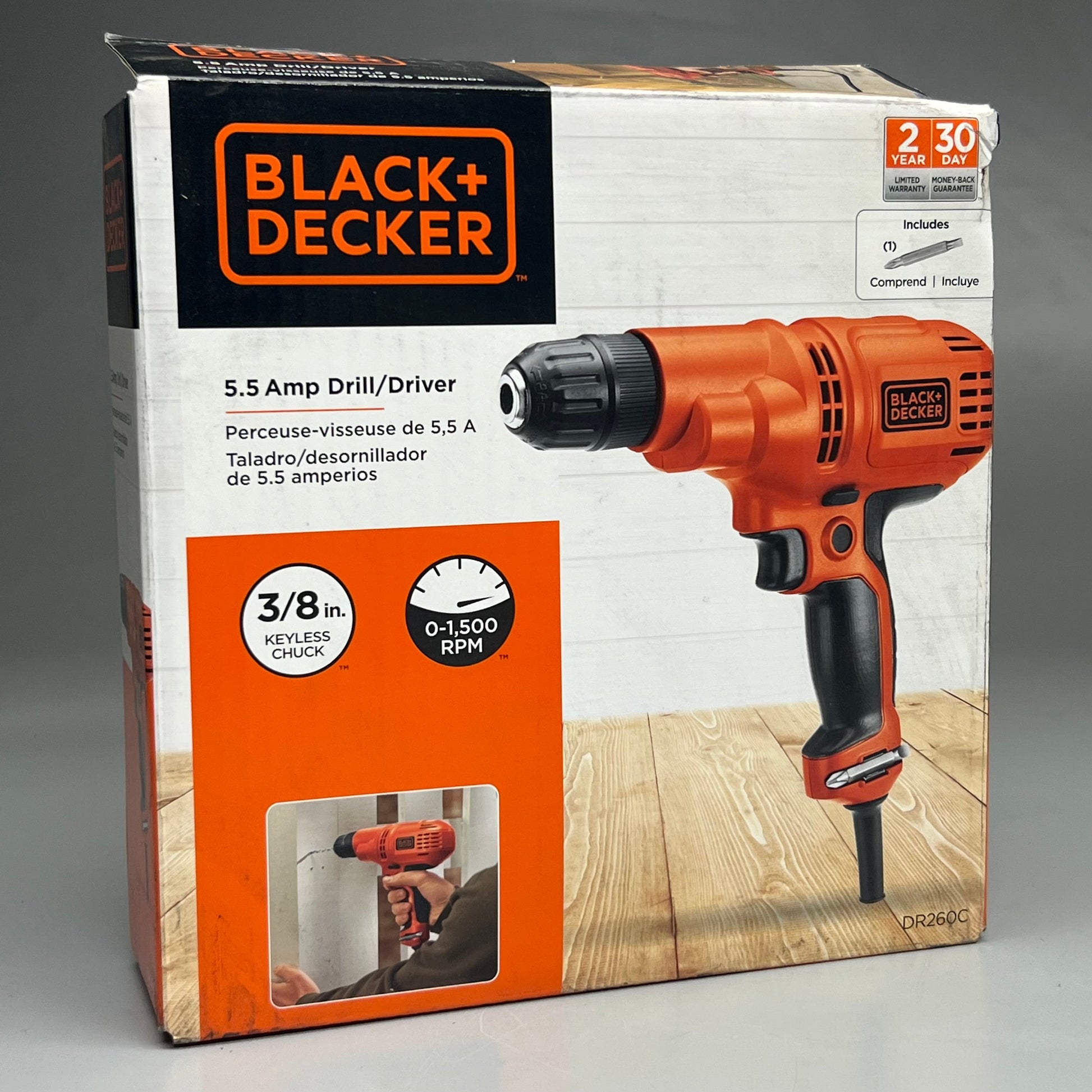 BLACK & DECKER 5.5 Amp Drill / Driver Variable Speed Controlled 3