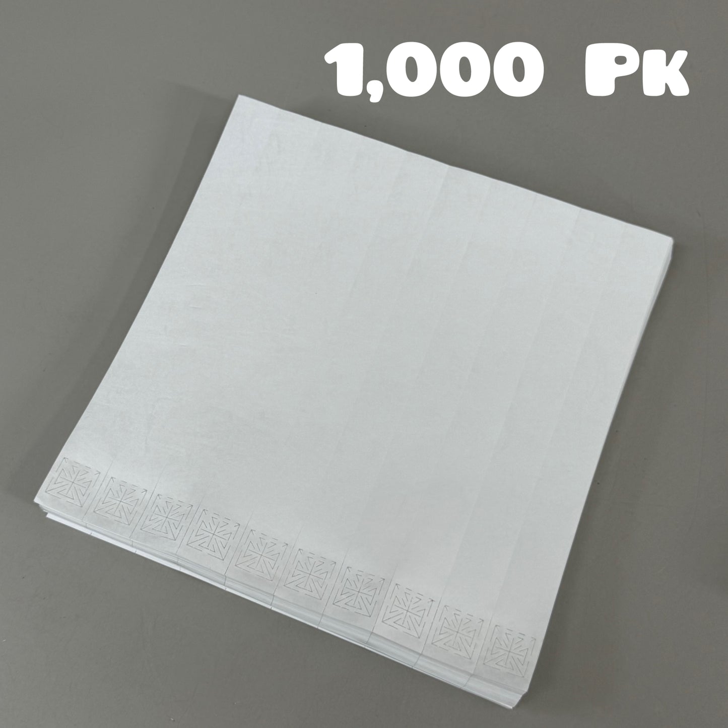 PDC (1000 Pack) Secureline Short Stay I.D. Write On Wrist Band Bracelets White 3000-11-PDR Adhesive Closure