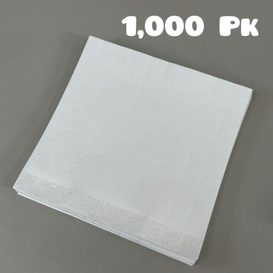 PDC (1000 Pack) Secureline Short Stay I.D. Write On Wrist Band Bracelets White 3000-11-PDR Adhesive Closure