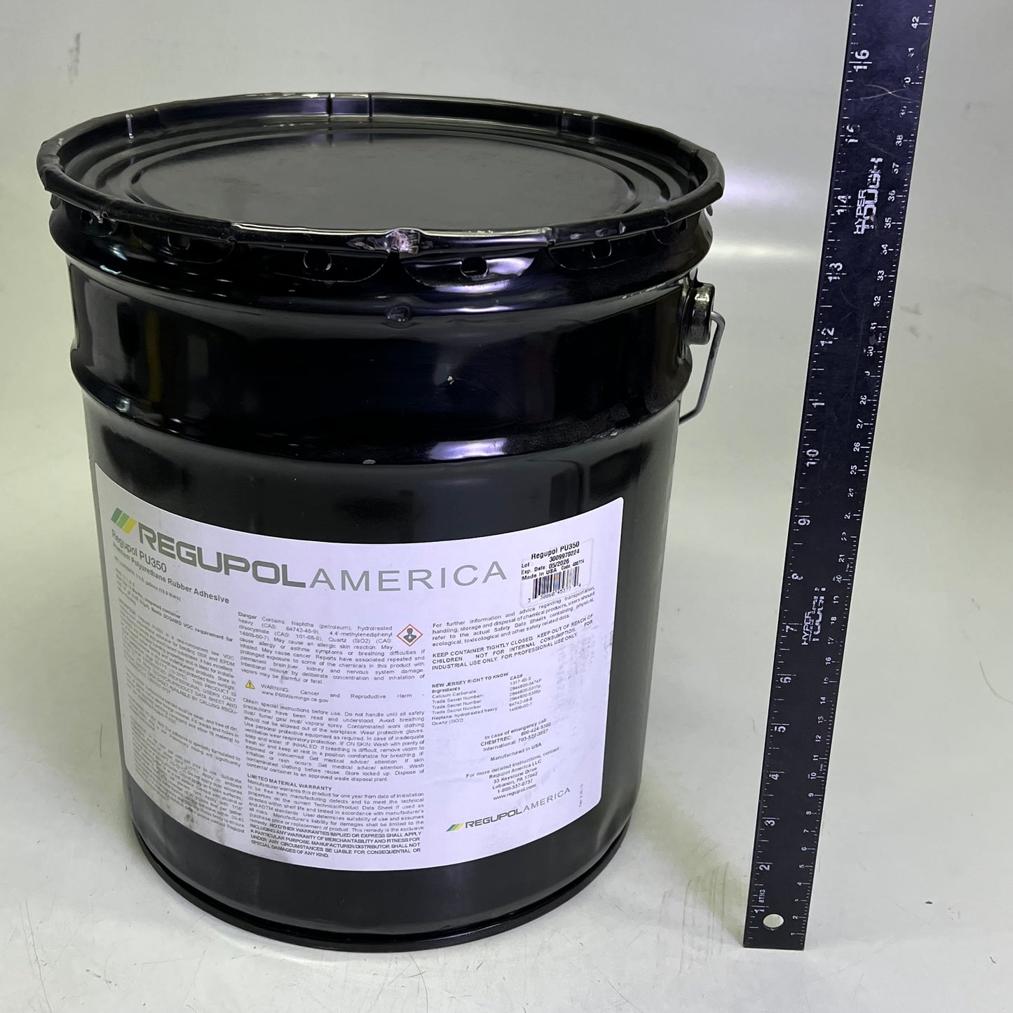 REGUPOL Premium Polyurethane Rubber Flooring Adhesive Made In USA 5 Gal PU350