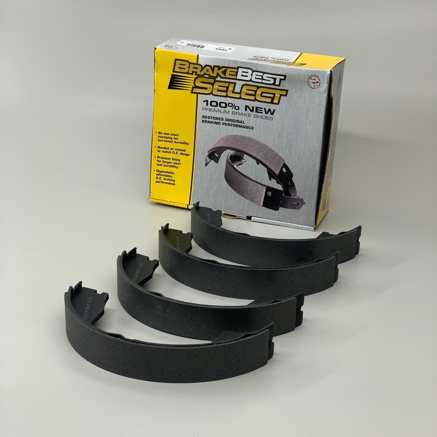 BRAKE BEST SELECT Premium Brake Shoes 4PK 1043 (New Other)