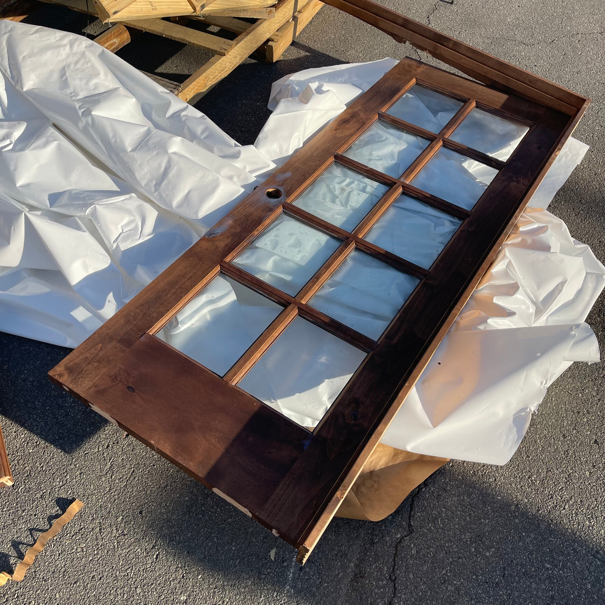 KROSSWOOD French Double Doors 80"x36" (single door) Knotty Alder Wood (AS-IS)