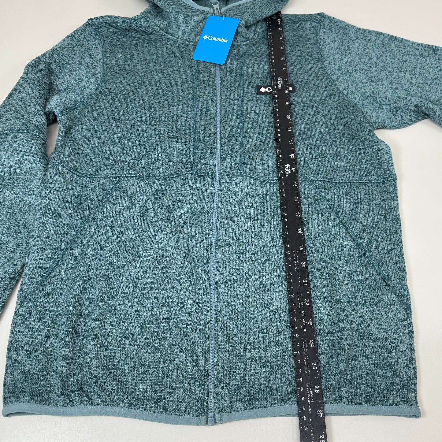 COLUMBIA Sweater Weather Fleece Full Zip Jacket Men's Sz S Heather Teal