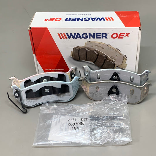 WAGNER OEx Premium Ceramic Disc Brake Pad Set 5" x 2" Grey OEX1109