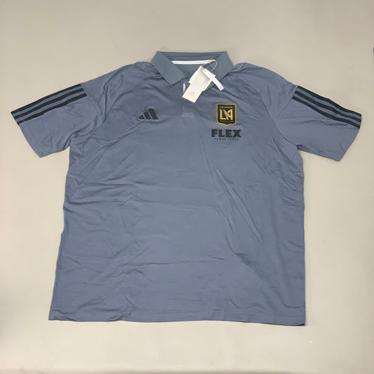 ADIDAS Los Angeles Football Club Training Polo Short Sleeve Grey XL 23709685