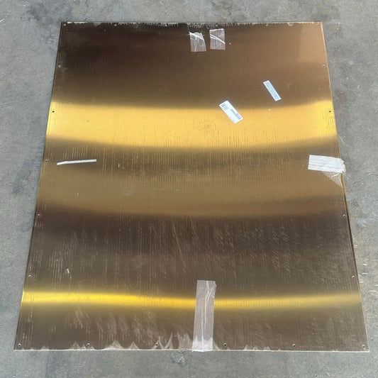 Stainless Steel Kick Plate Sz 42”Lx34”W Steel Material Gold