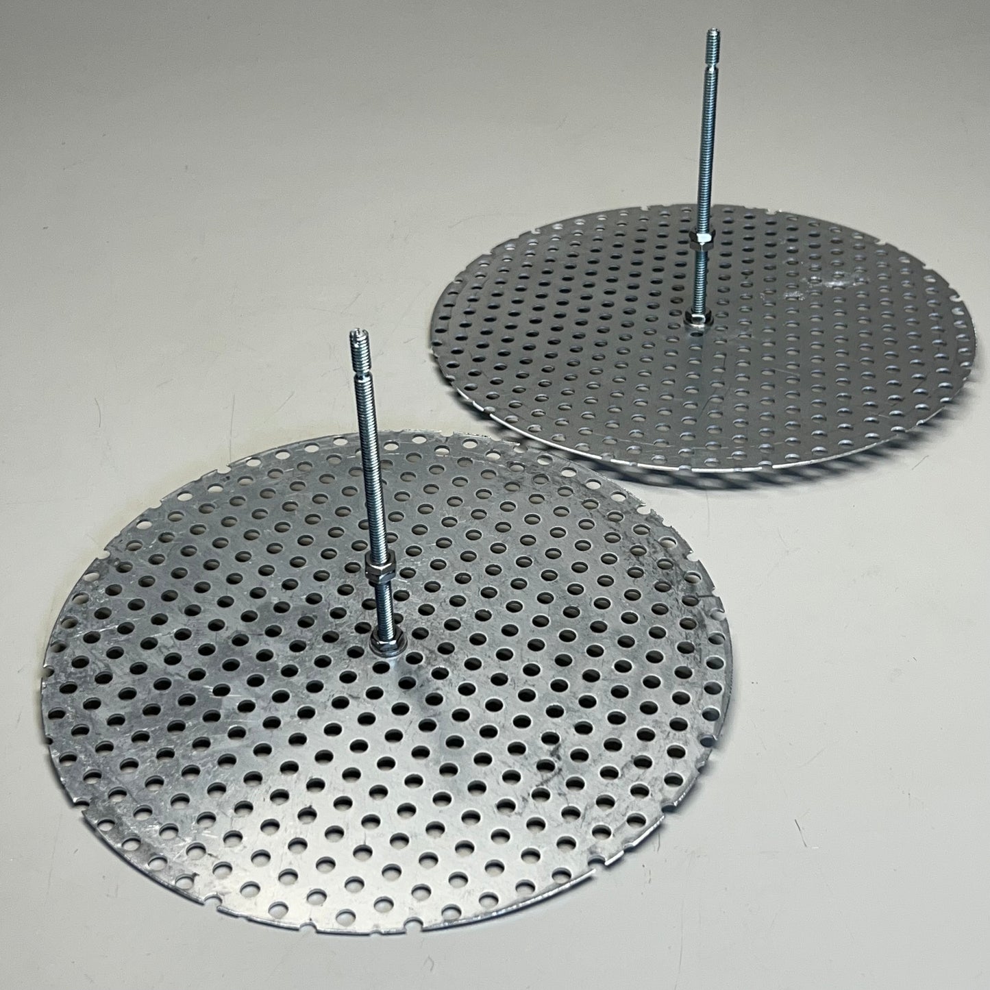 Stainless Steel Metal Perforated Filter Disc (2 Pack) Sz 10” Gray