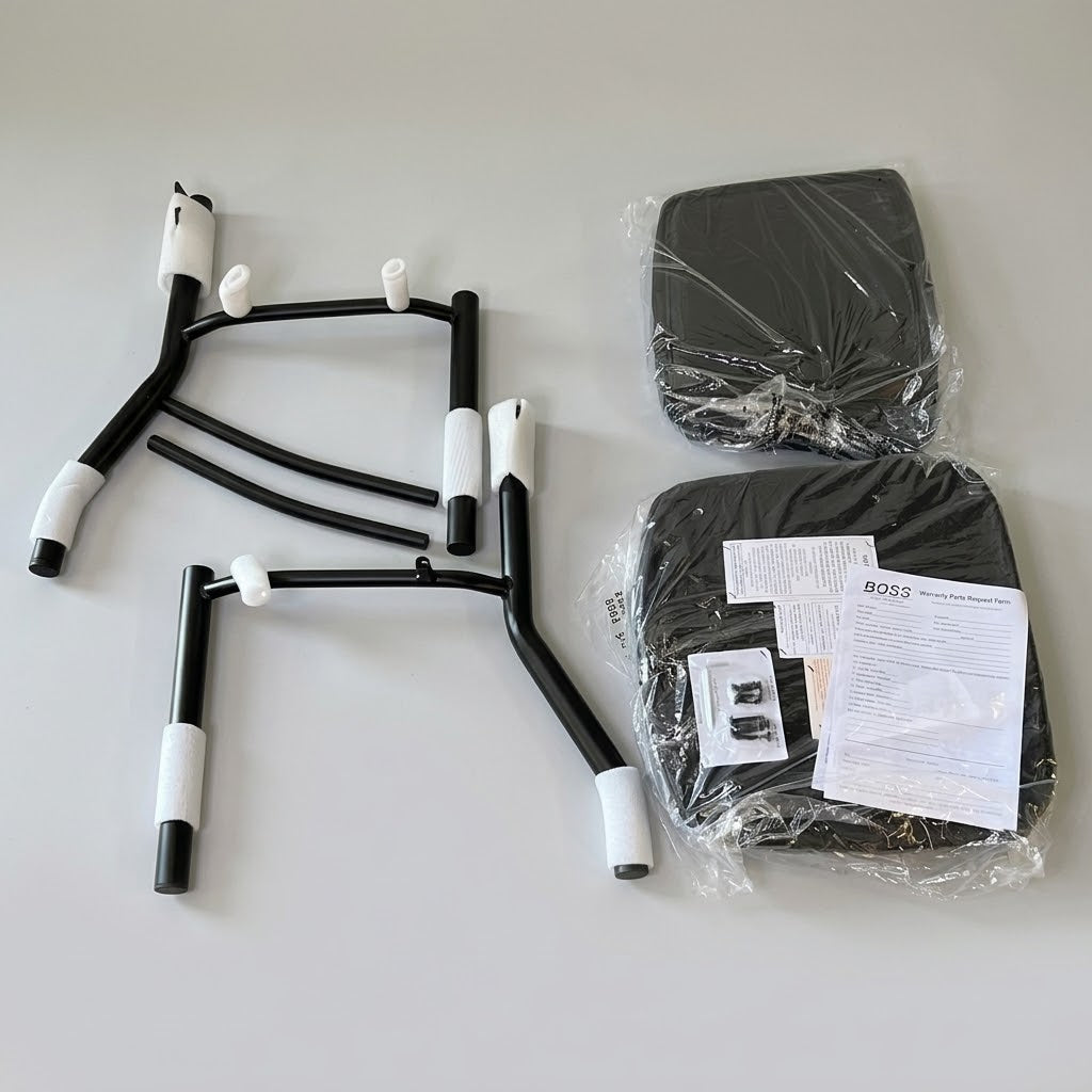 BOSS Frame Chair Sz 22"L x 22"W x 32.5"H - Black B9595AM-BK