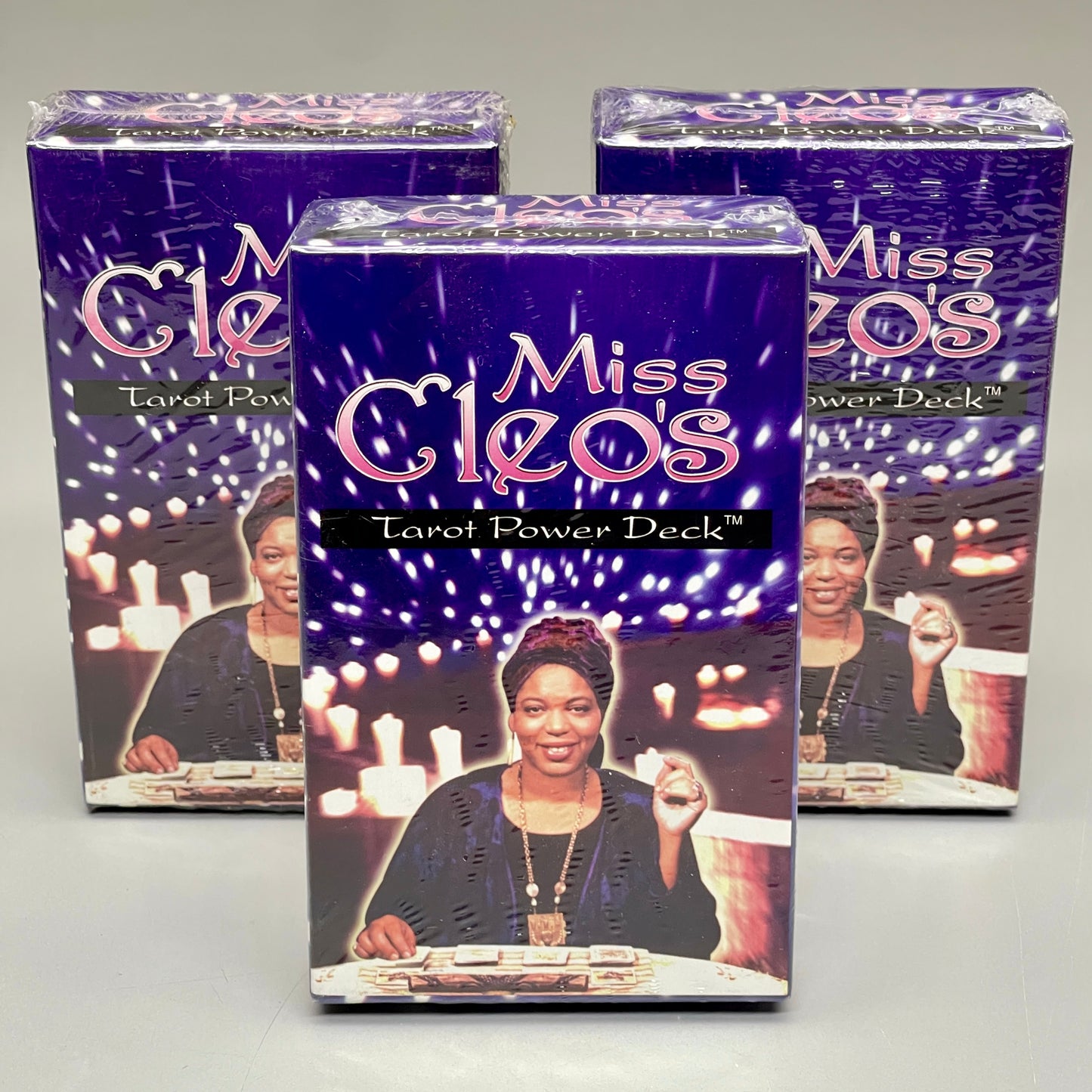 MISS CLEO'S (3 DECKS) Vintage Tarot Power Deck in Hard Cover Box