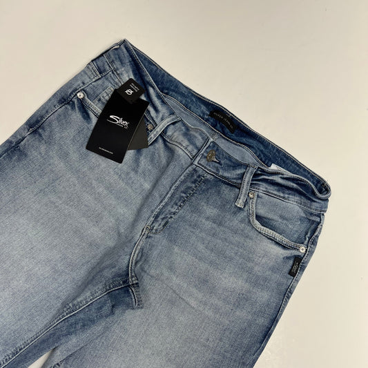 SILVER JEANS CO Elyse Curvy Fit Mid Rise Boot Jeans Women's Sz 31/31 Light Wash