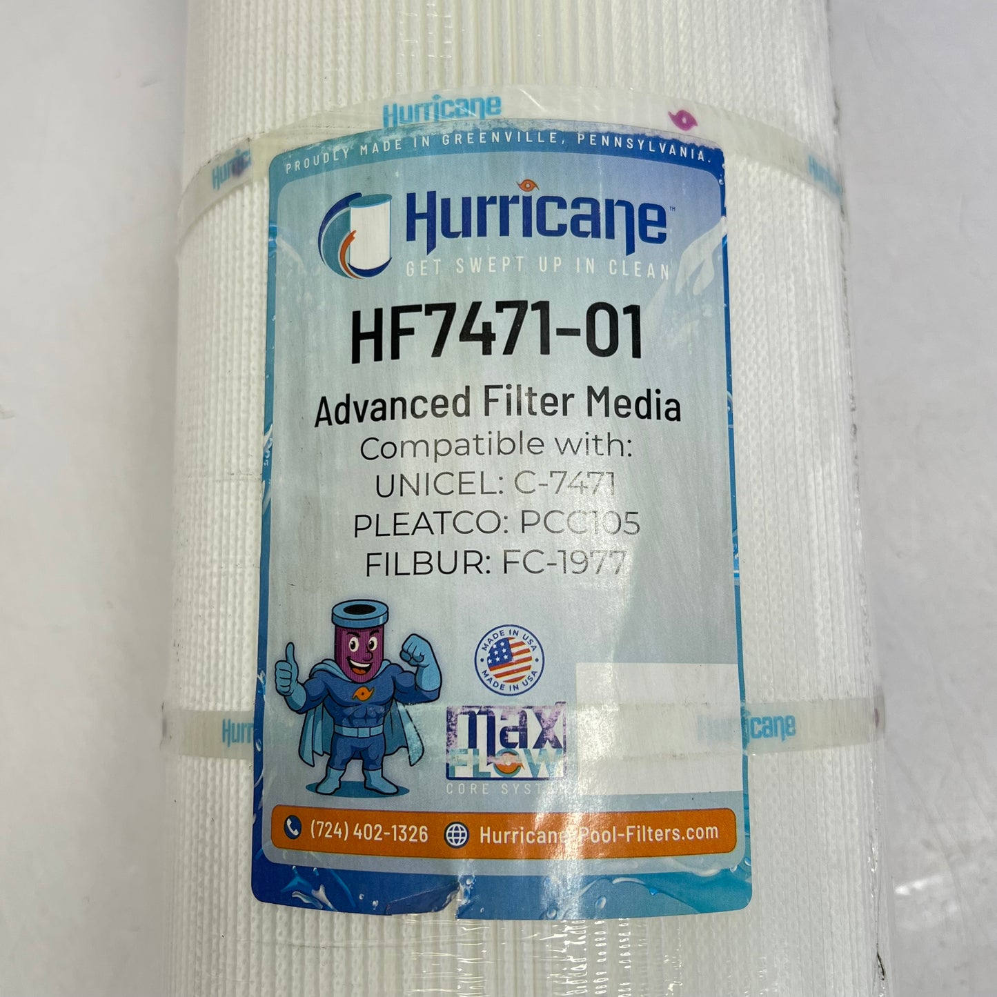 HURRICANE Advanced Pool Filter Cartridge For Outdoor Pool 26" HF7471-01 (As-is)