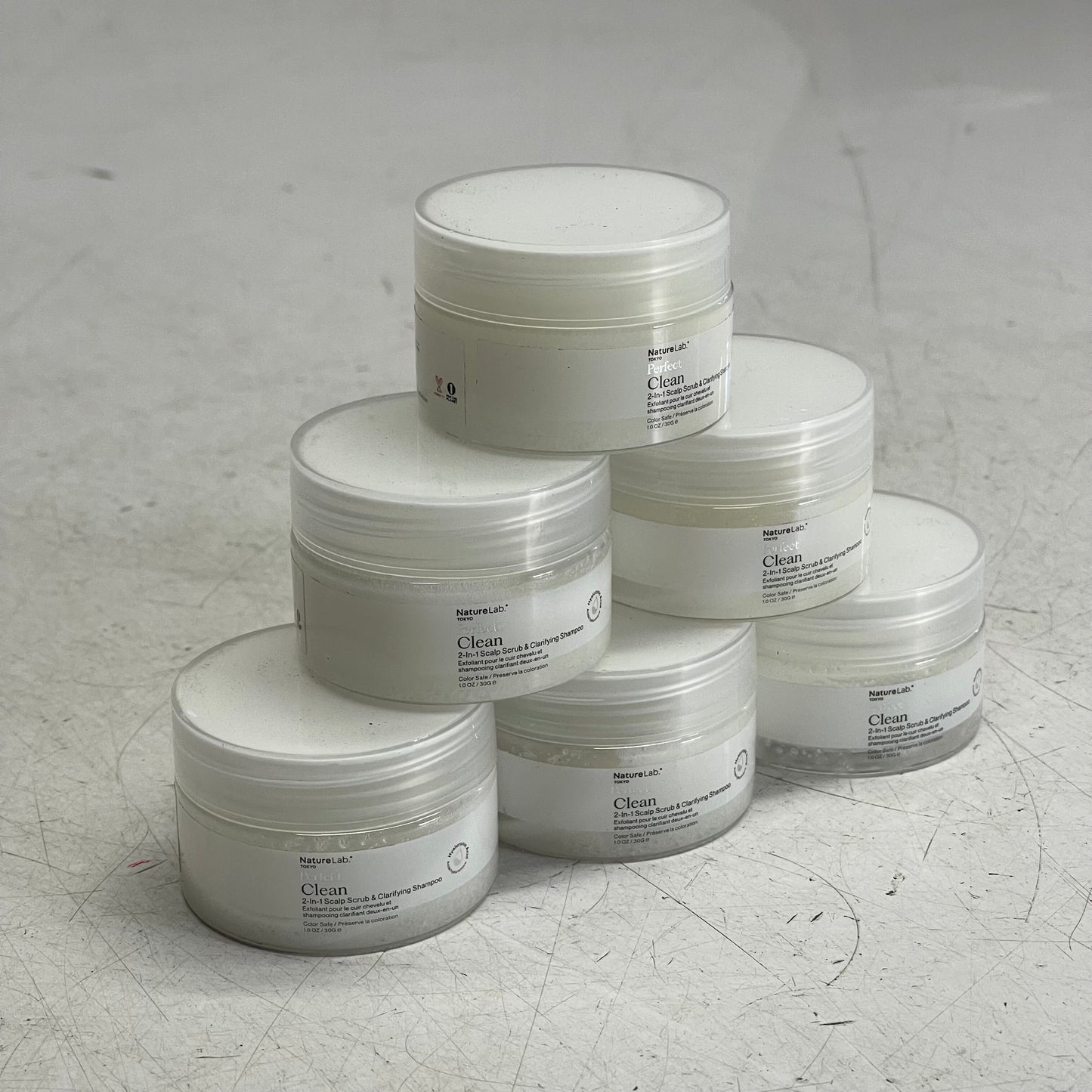 NATURELAB TOKYO (6-PACK) Perfect Clean 2 in 1 Scalp Scrub & Clarifying Shampoo 1 oz per Bottle