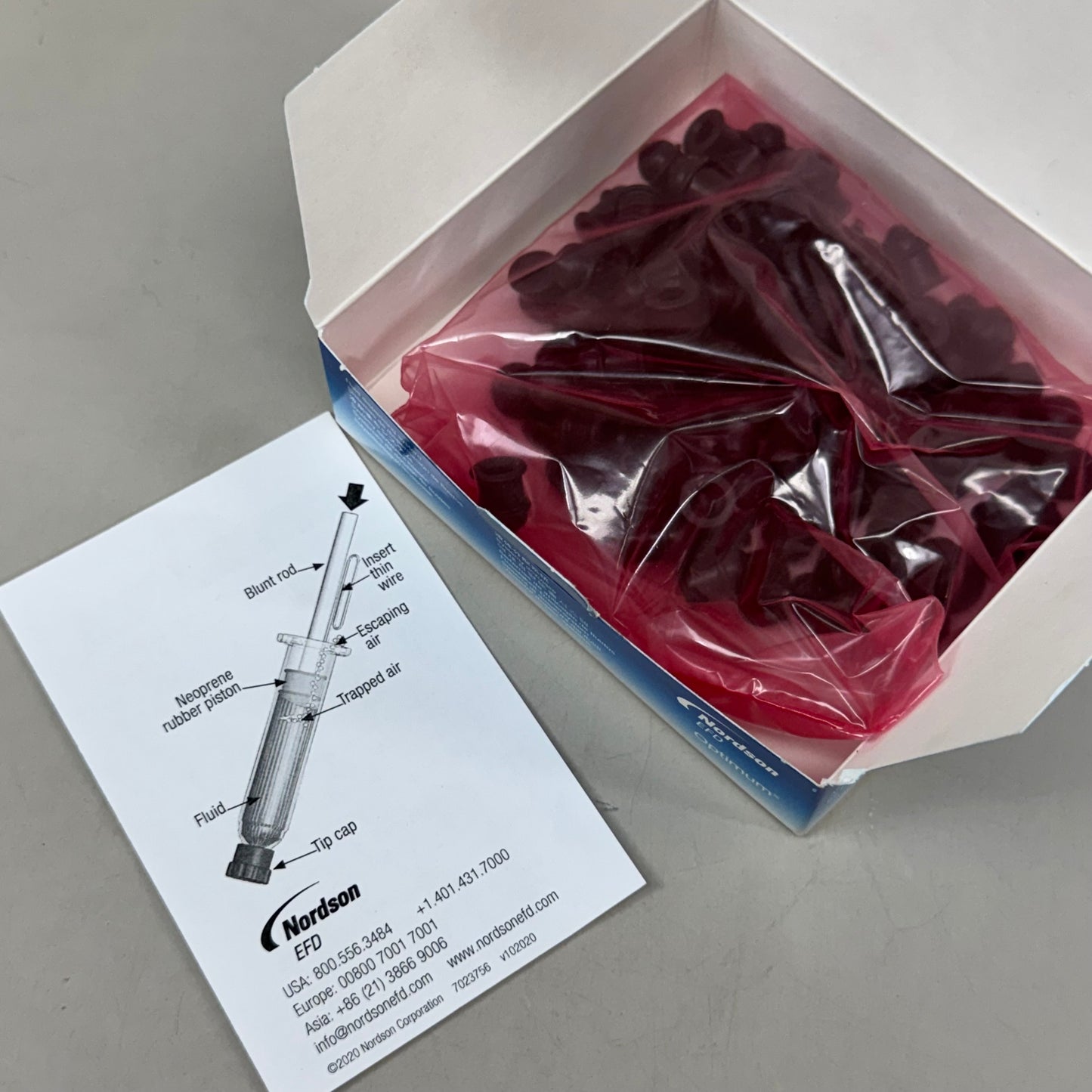 NORDSON Nordson EFD 7366127 Piston For 3 Cc Optimum Syringes 100/Pack 7366127