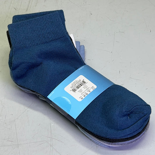 ISOTONER (6 PAIR) Quarter Socks Women's Sz 4-10, Blue