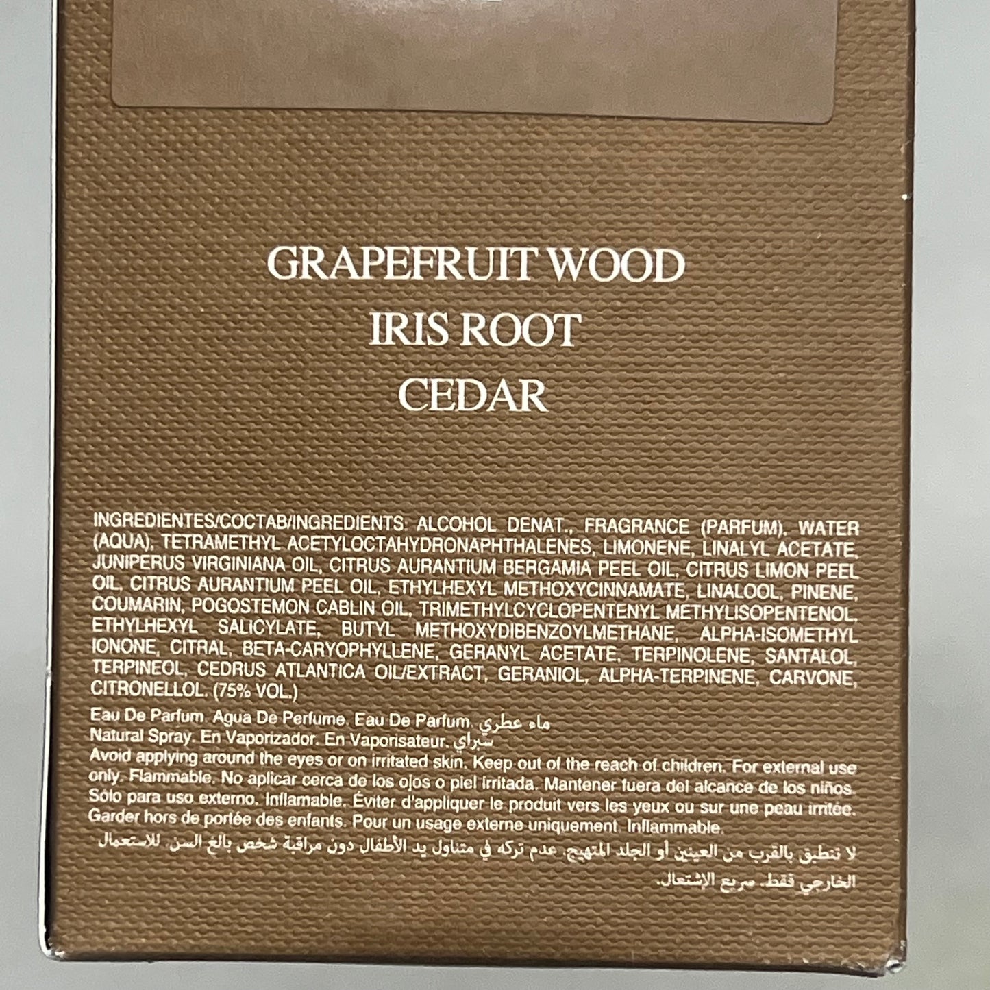 ZA@ ZARA Wood 01 Collection Pure Eau De Parfum Cedarwood, Grapefruit & Wood 3.38 fl oz