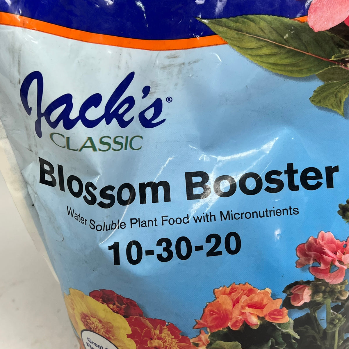 JACKS 10-30-20 Classic Blossom Booster Water Soluble Fertilizer 10 LBS Blue