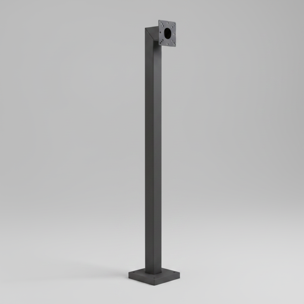 PEDESTAL PRO Low Profile Carbon Steel Gooseneck Pedestal 42" Black 42-2LP
