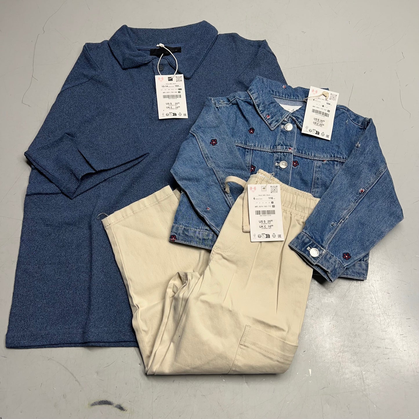 ZA@ ZARA Lot of Assorted Children's Clothing Sweaters, Pants & Tops Girl's & Boy's Multicolor