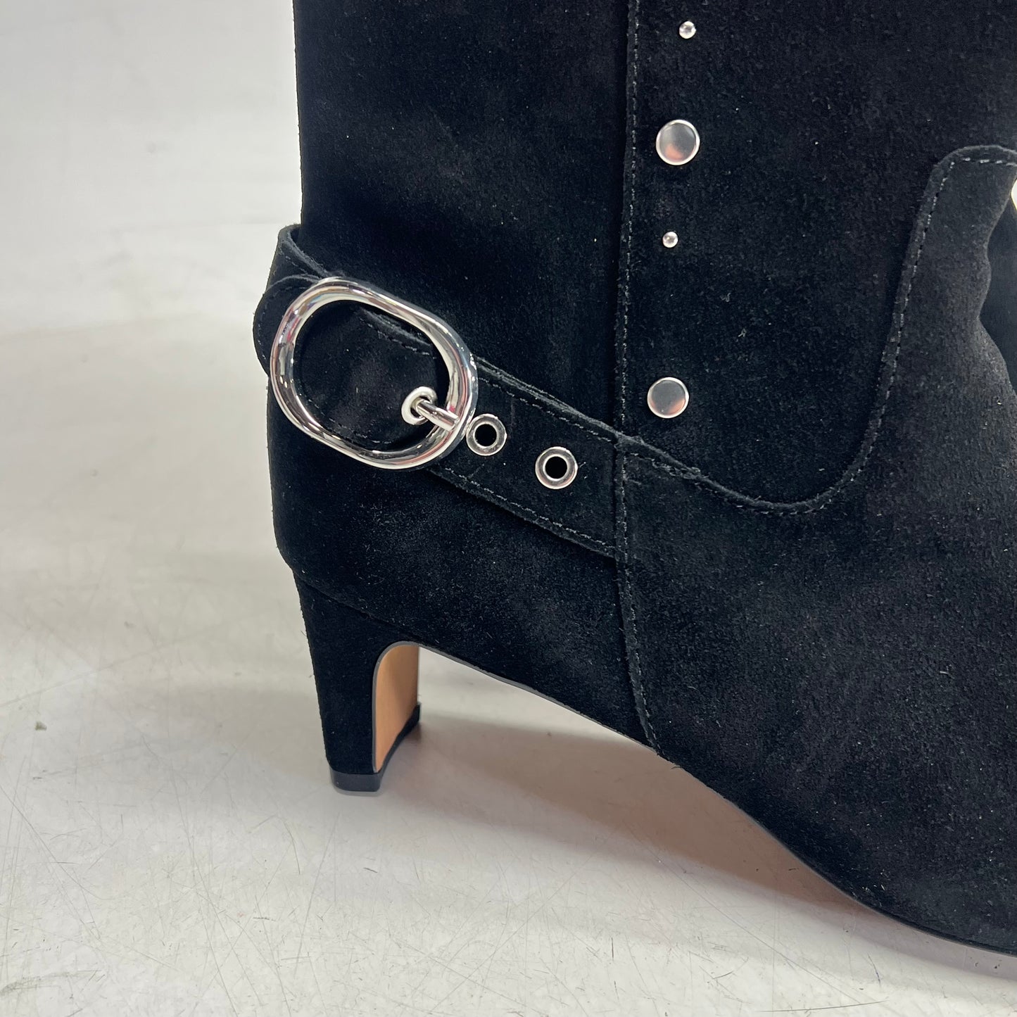 SPLENDID Jack Studs Suede Western Edge Tall Boots  Women's Sz 10 Black SD5JSD01