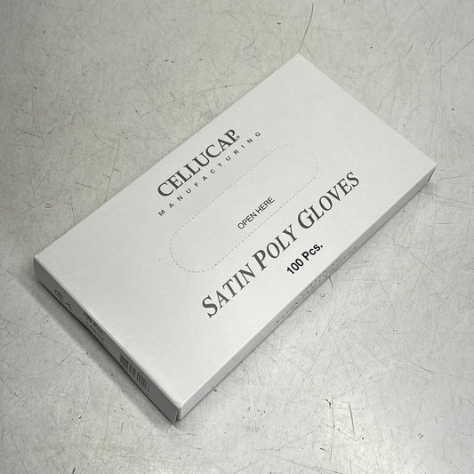 CELLUCAP (1000 PACK) Dispose Satin Poly Food Service Gloves  Sz L Clear SG-5LDM