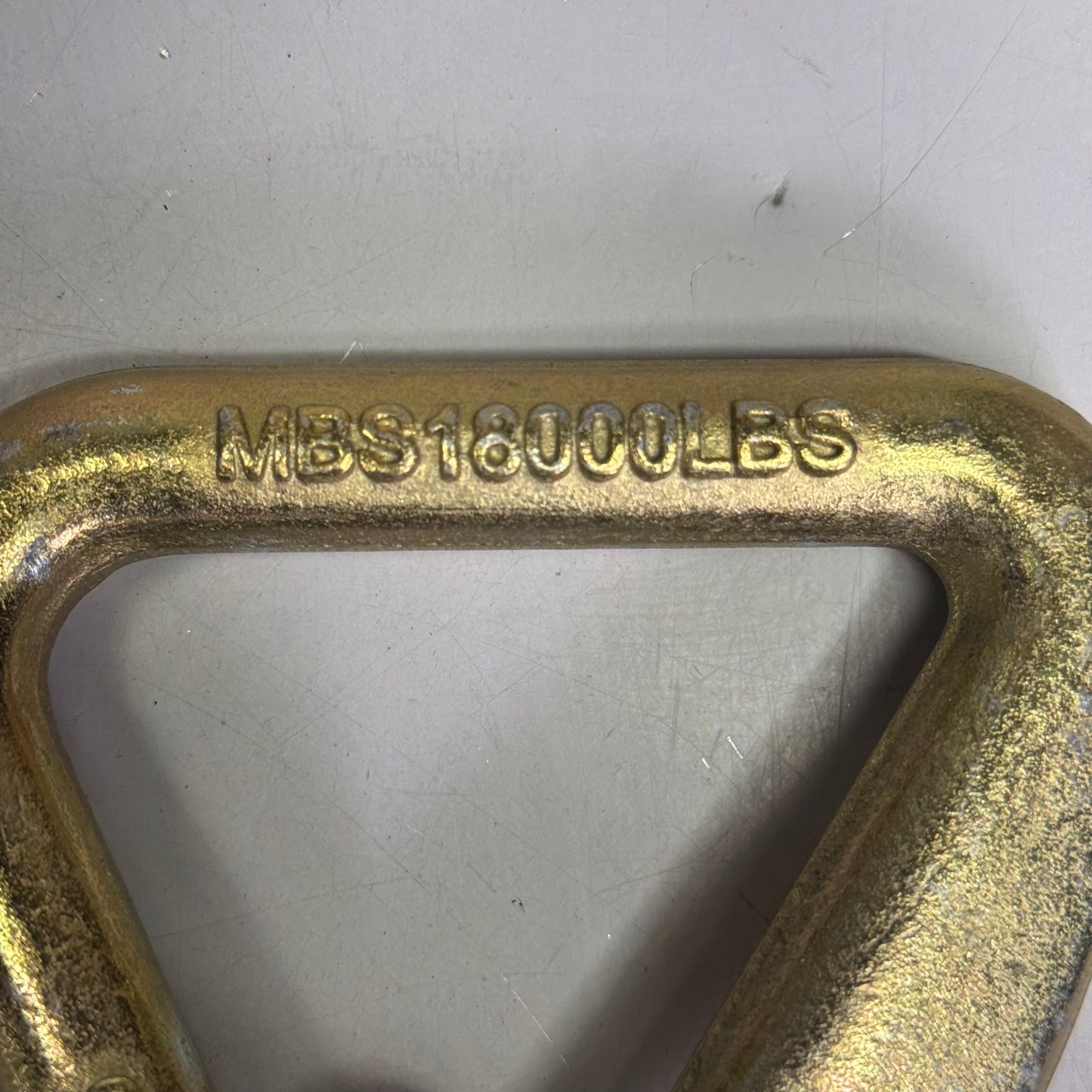 FORGED G70 J Hook 8" x 3" Short Tow Hook on Coupling Link, Golden