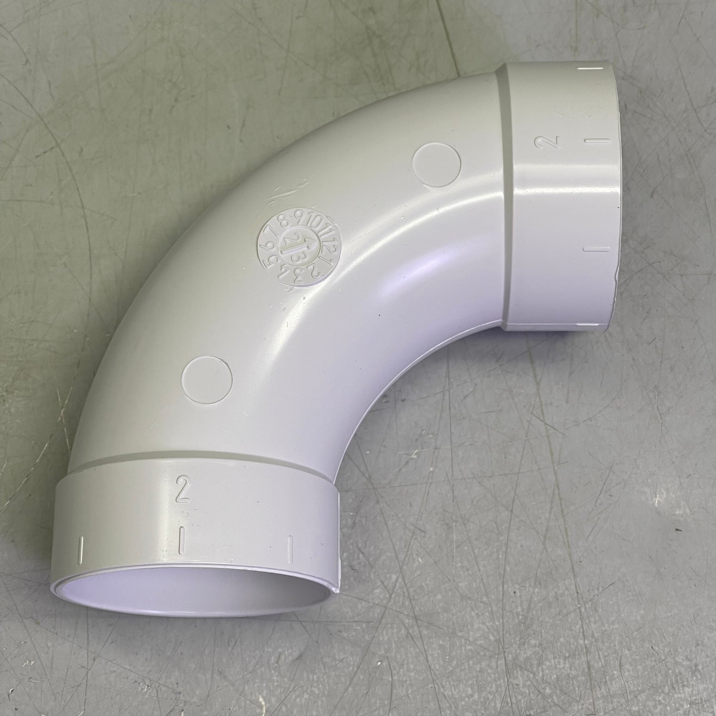 PLASTIFLEX (5 PACK) 90° Sweep Elbow 2” ID White Plastic 030120-005