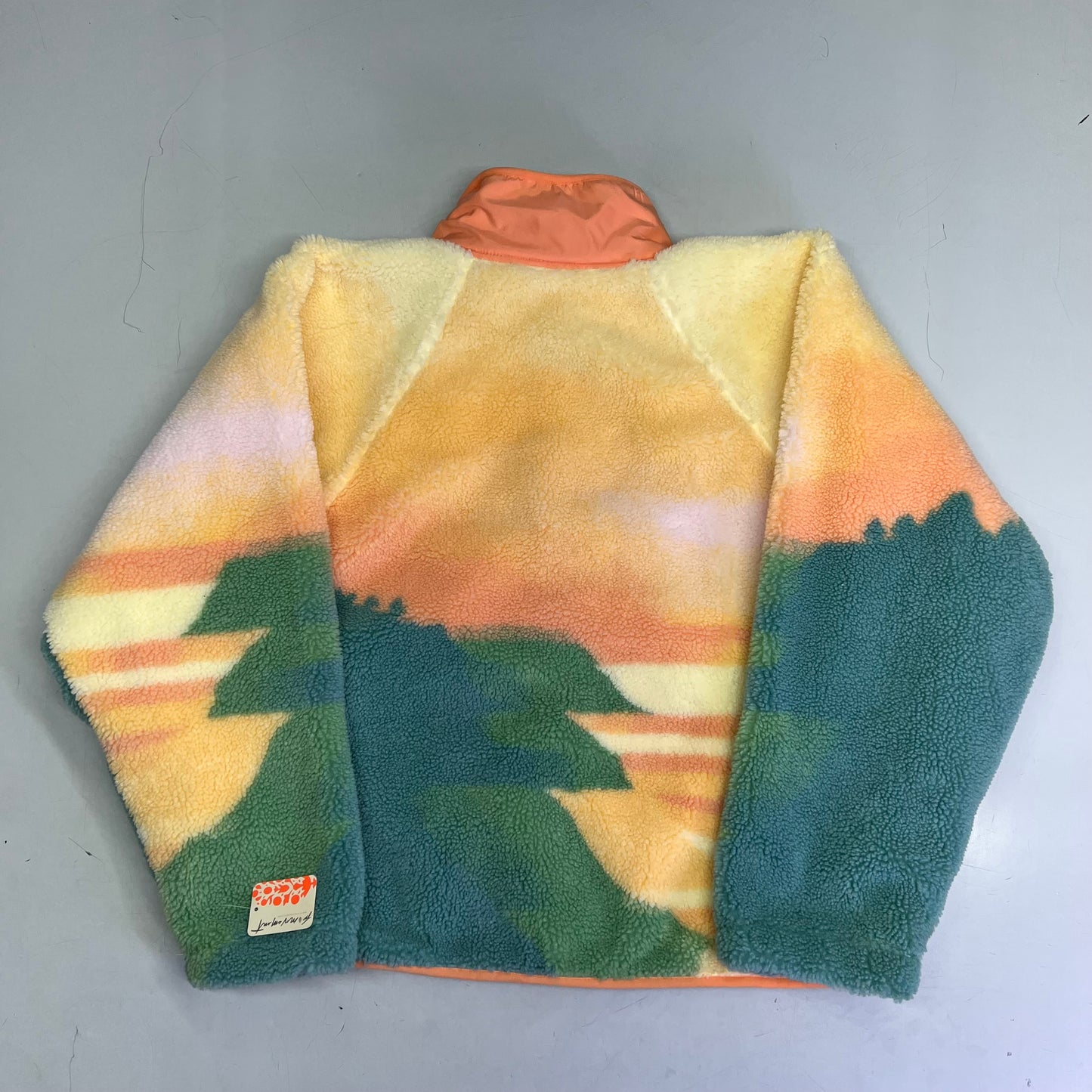 FREE PEOPLE Fluffy Half Button Rocky Ridge Pull Over Women's Sz L Tulip Pink