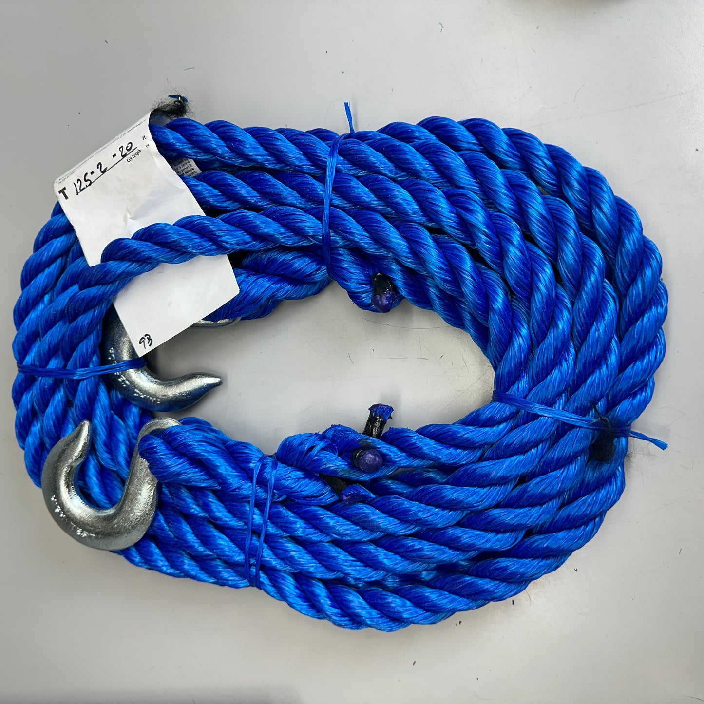 CUSTOM ROPES Tow Rope Pickups and Cars 12,500 lb Capacity Blue TO12.5