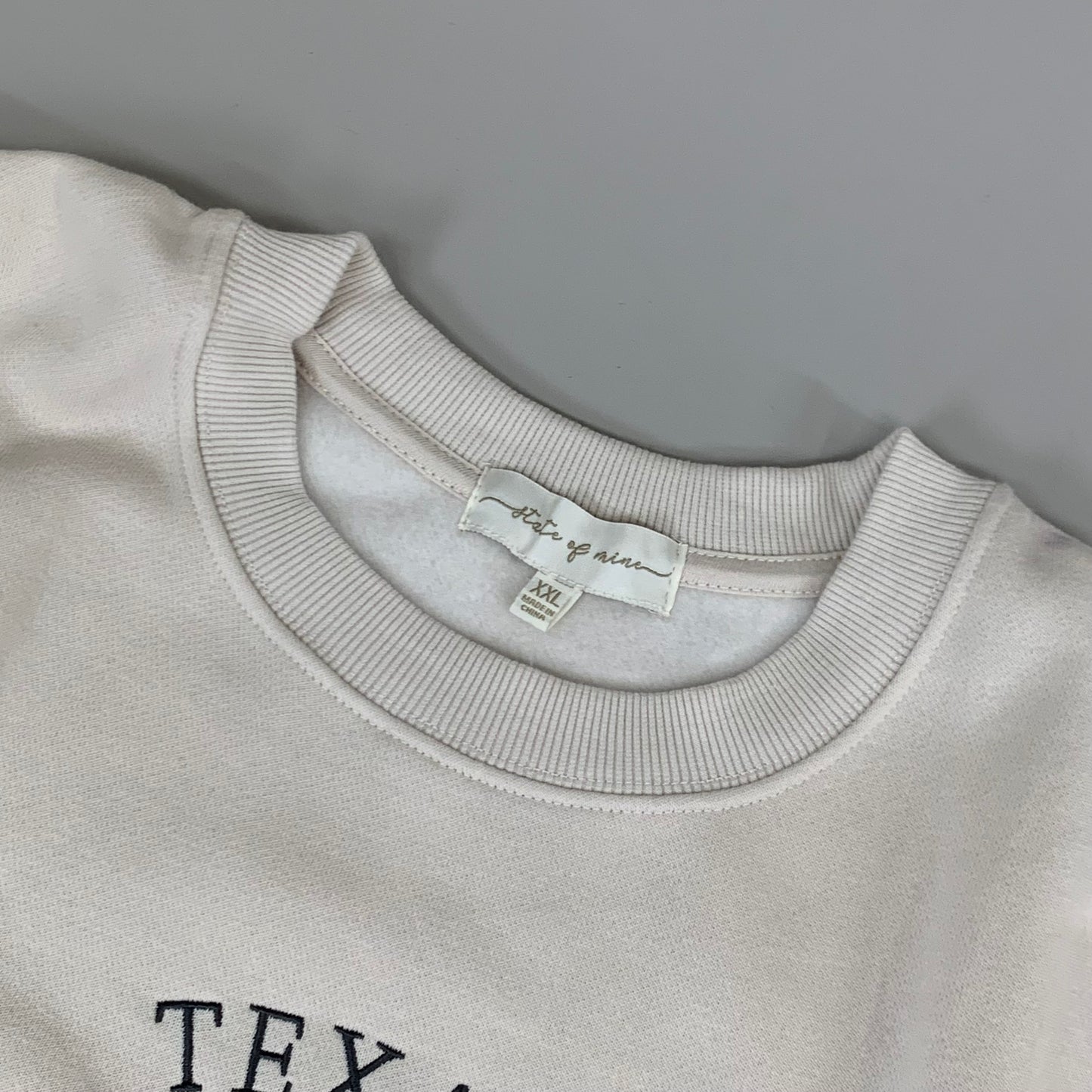 STATE OF MINE Women's Texas Lone Star State Sweatshirt Sz-XXLarge Stone 15711