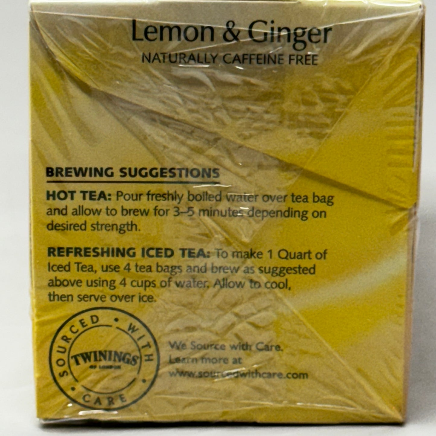 TWININGS of London (6 PACK) Lemon & Ginger Herbal Tea 20 Bags per Box 16895 Exp 7/25