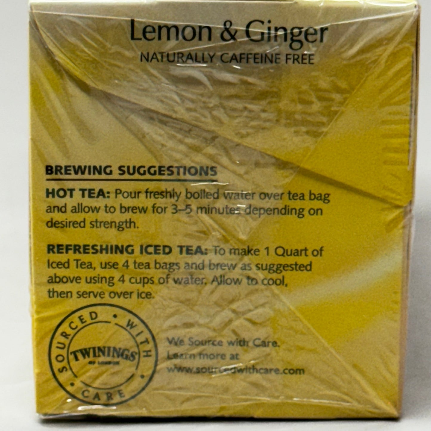 ZA@ TWININGS of London (6 PACK) Lemon & Ginger Herbal Tea 20 Bags per Box 16895 Exp 7/25 D