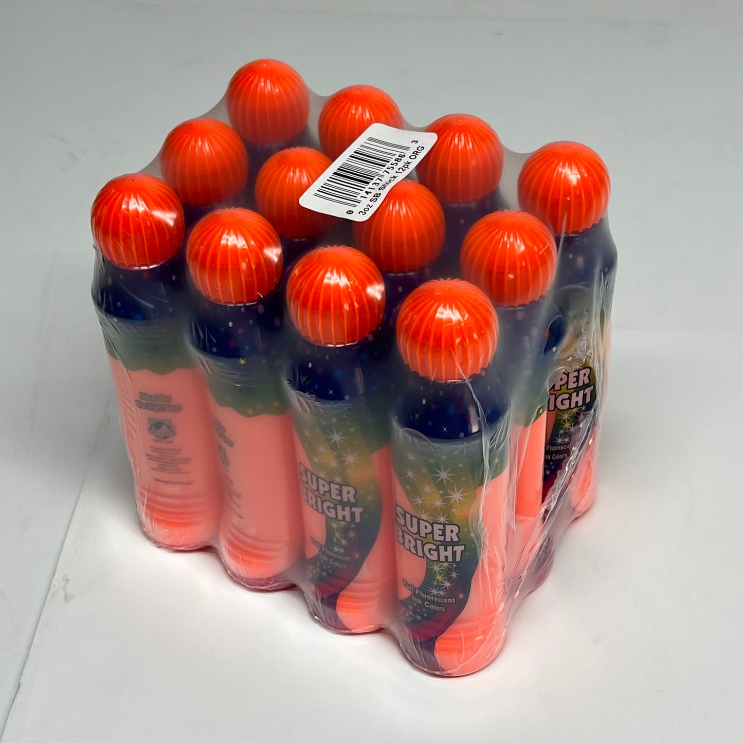 DAB O INK (12 PACK) Super Bright Full Fluorescent Bingo Ink Marker 3oz Orange